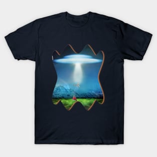 Abduction tricycle child UFO T-Shirt